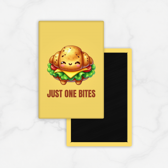 Fridge Magnet Kulkas Rectangle Quetos "Just One Bites" size 54 x 78 cm